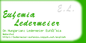 eufemia ledermeier business card